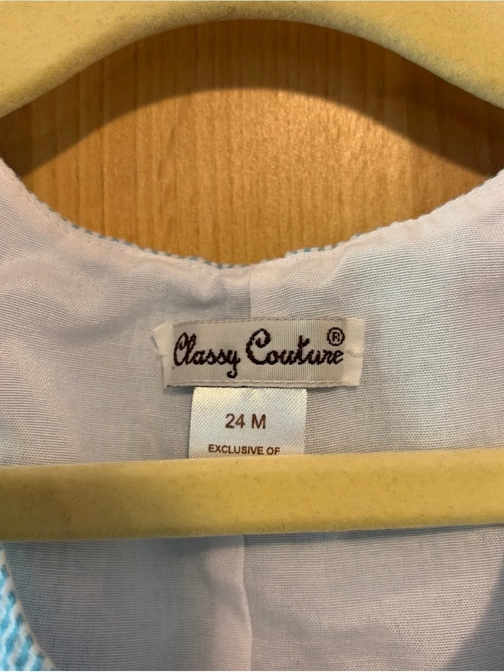 Classy Couture Seersucker Shortall Blue White Dinosaur Unisex Toddler 24 Mo